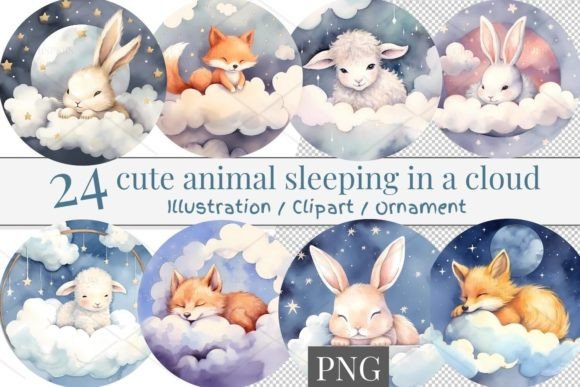 24 Animal Ornaments Watercolor 910: A Designer's Festive Toolkit