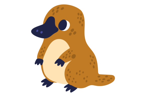 Adorable Platypus Baby in Cute Style: A Creative Asset