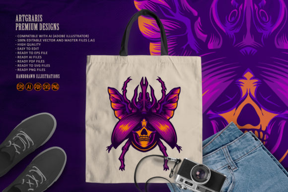Animal Beetle Skull Illustrations: A Designer's Vector Toolkit