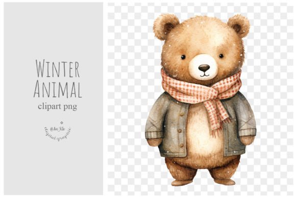 Charming Winter Animal Clipart for Creative Projects