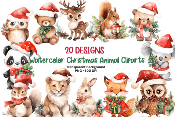Christmas Animal Cliparts: Designing with Festive Character