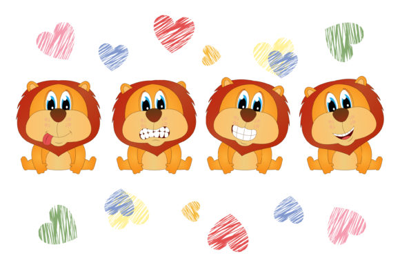 Cute Lion Animal Cartoon: A Playful Asset for Modern Design