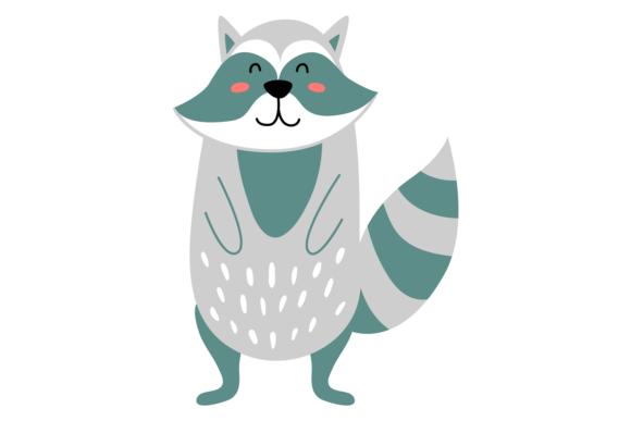 Cute Raccoon: A Scandinavian Forest Animal for Your Projects