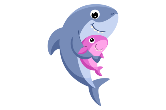 Cute Shark with Baby Animal: A Font for Playful Brands