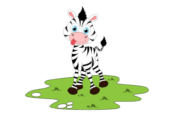 Cute Zebra Animal Cartoon: A Playful Asset for Modern Brands
