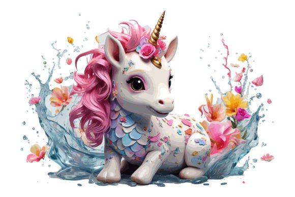 Enchanting Projects with Unicorn PNG Animal Illustration