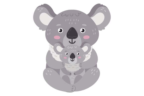 The Charm of Cute Baby Koala with Mother Animal