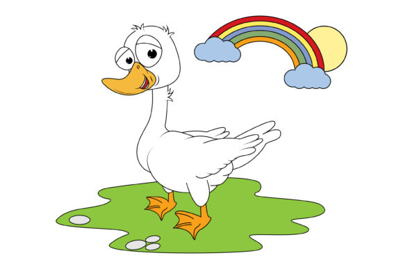 The Charm of the Cute Goose Animal Cartoon in Design