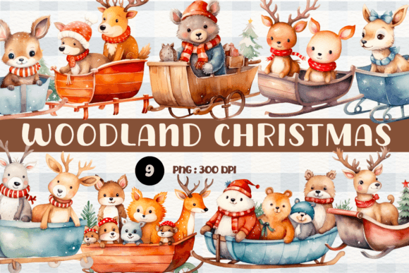 Watercolor Christmas Woodland Animal PNG: A Designer's Festive Toolkit