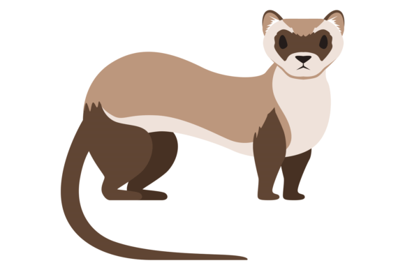 Weasel Cartoon Icon: A Furry Wild Animal for Playful Design